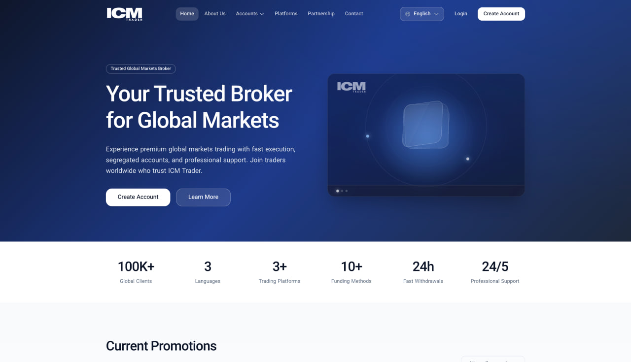 تصویر بندانگشتی پروژه ICM Trader — بروکر فارکس با سیستم IB و ریبیت اختصاصی